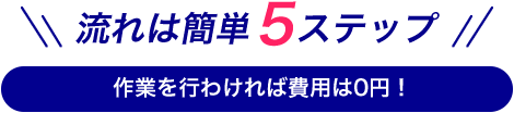 流れは簡単5ステップ